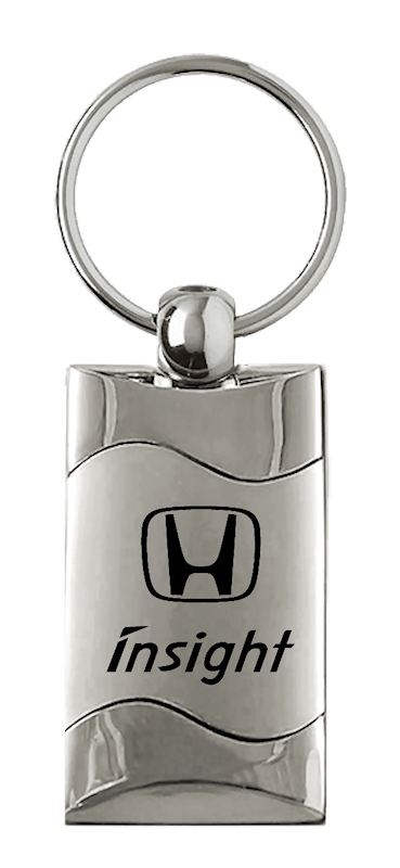 Insight Rectangular Wave Key Fob - Silver