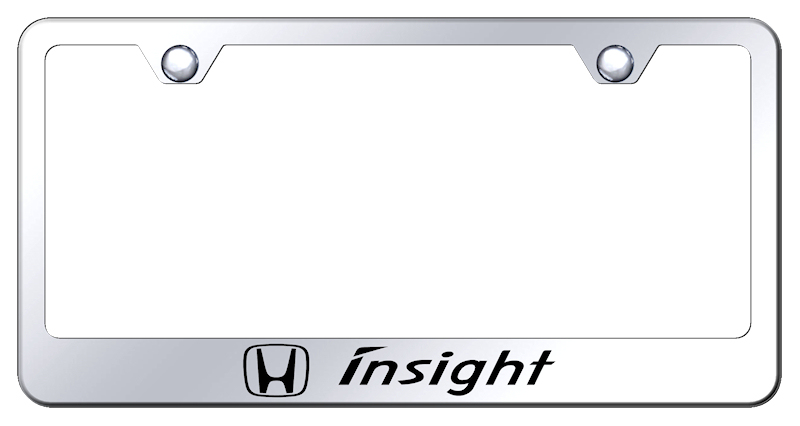 Honda Insight Laser Etched Stainless Steel License Plate Frame - Finish:Mirror