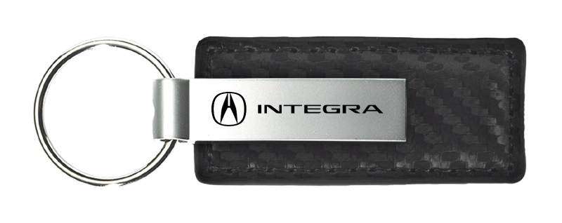 Integra Carbon Fiber Leather Key Fob - Black