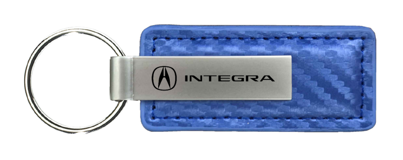 Integra Carbon Fiber Leather Key Fob - Blue