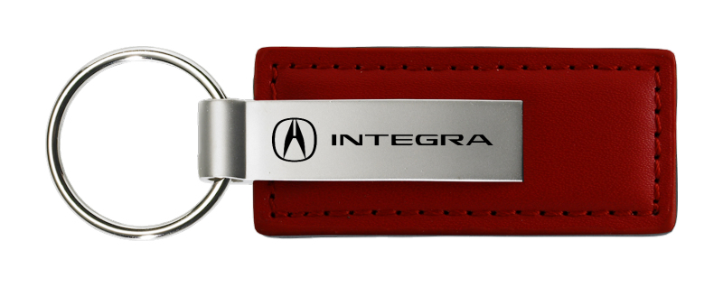 Integra Leather Key Fob - Burgundy