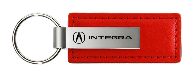 Integra Leather Key Fob - Red