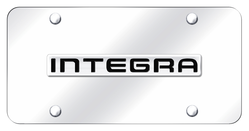 Integra Name License Plate - Chrome on Mirrored