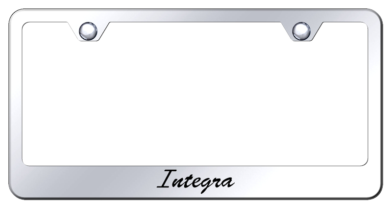 Integra Script Stainless Steel Frame - Laser Etched Mirrored