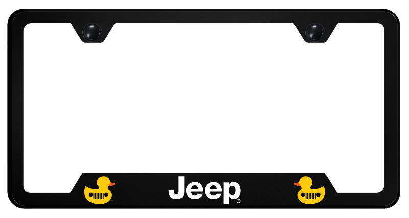 Jeep 2 Ducks PC Notched Frame - UV Print on Black