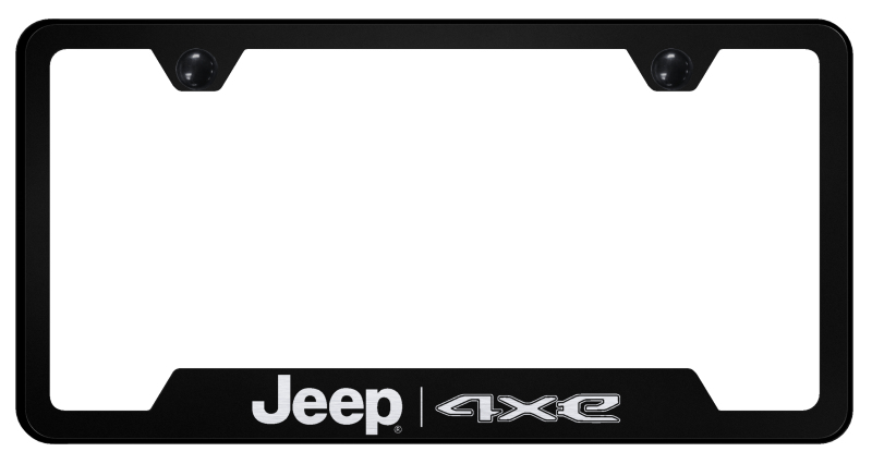 Jeep 4xe Cut-Out Frame - Laser Etched Black