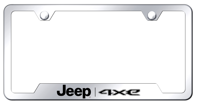 Jeep 4xe Cut-Out Frame - Laser Etched Mirrored