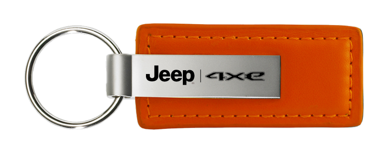 Jeep 4xe Leather Key Fob - Orange