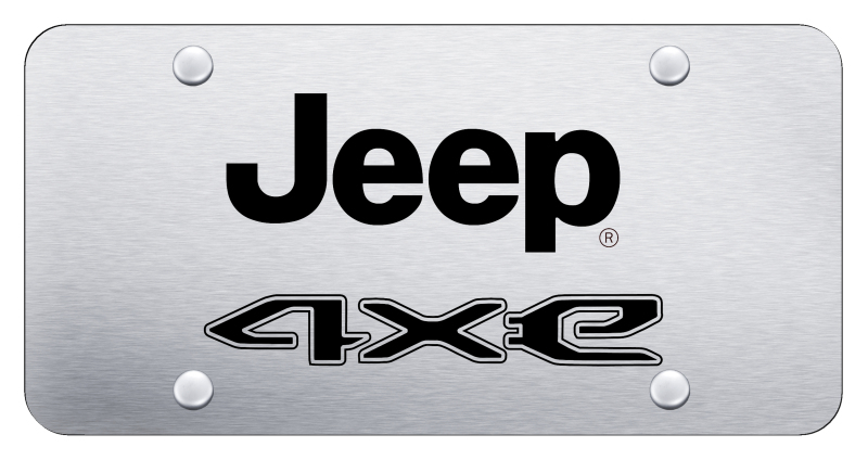 Jeep 4xe License Plate - Laser Etched Brushed