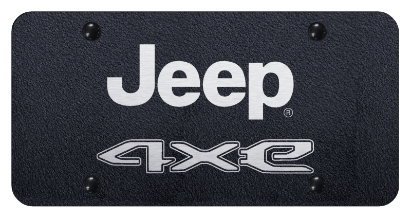 Jeep 4xe License Plate - Laser Etched Rugged Black