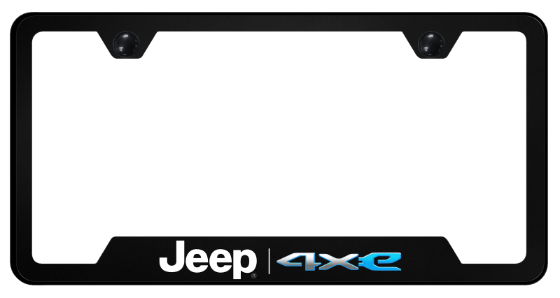 Jeep 4xe PC Notched Frame - UV Print on Black