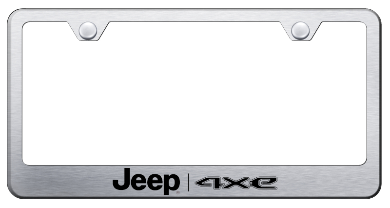 Jeep 4xe Stainless Steel Frame - Laser Etched Brushed