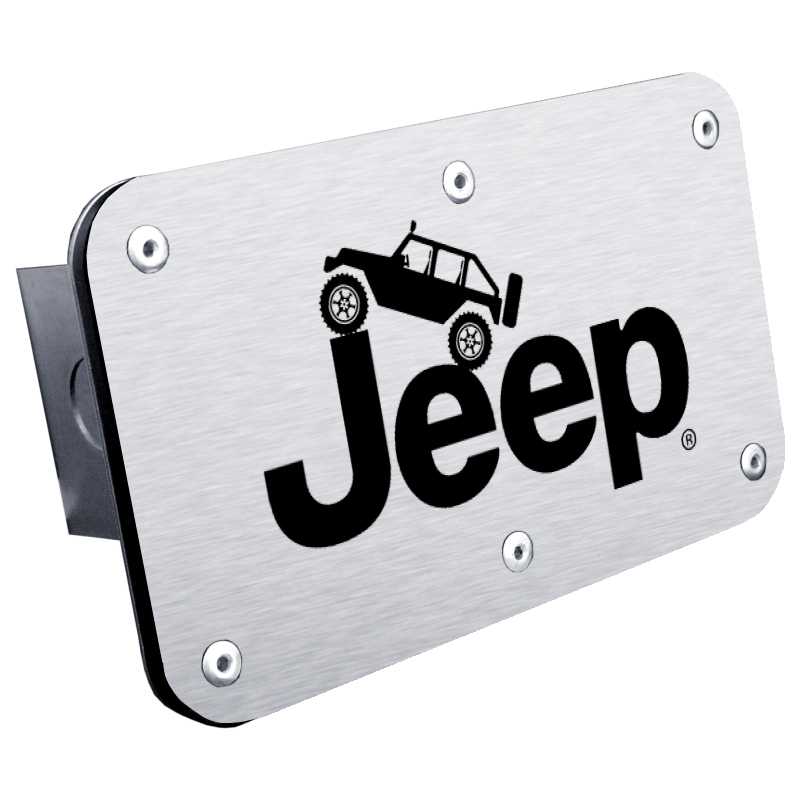 Jeep Climbing Class III Trailer Hitch Plug - Brushed