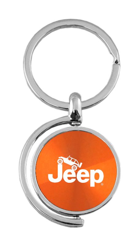 Jeep Climbing Spinner Key Fob - Orange