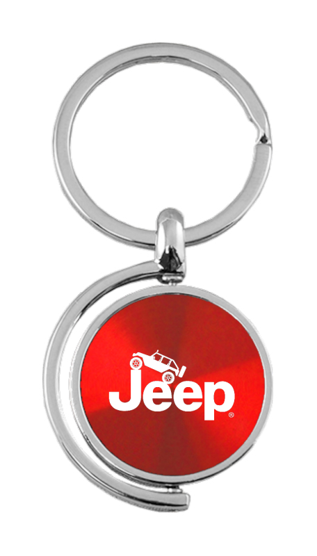 Jeep Climbing Spinner Key Fob - Red