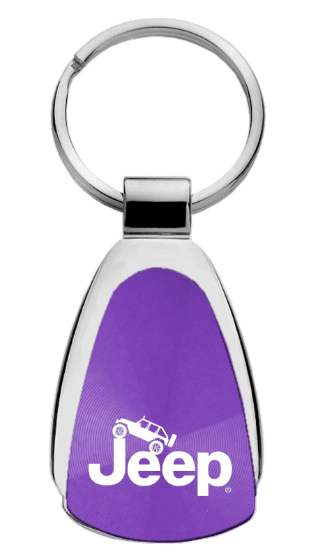 Jeep Climbing Teardrop Key Fob - Purple