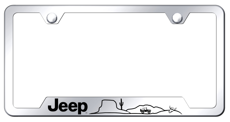 Jeep Desert Cut-Out Frame - Laser Etched Mirrored