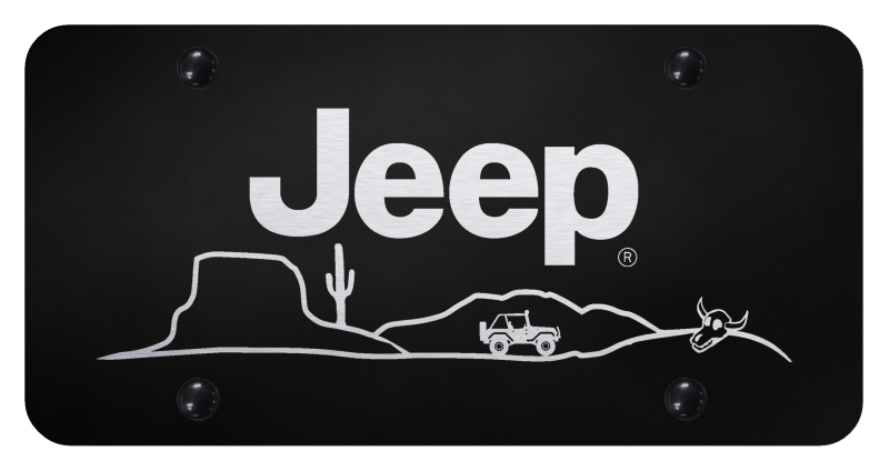 Jeep Desert License Plate - Laser Etched Black
