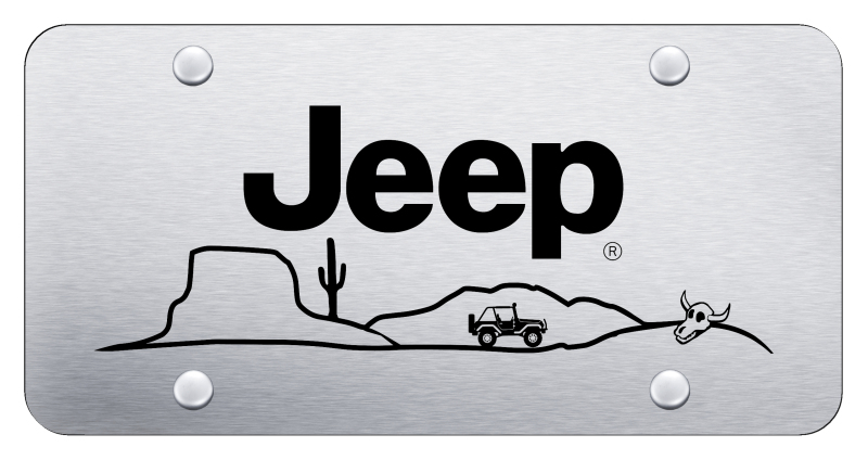 Jeep Desert License Plate - Laser Etched Brushed