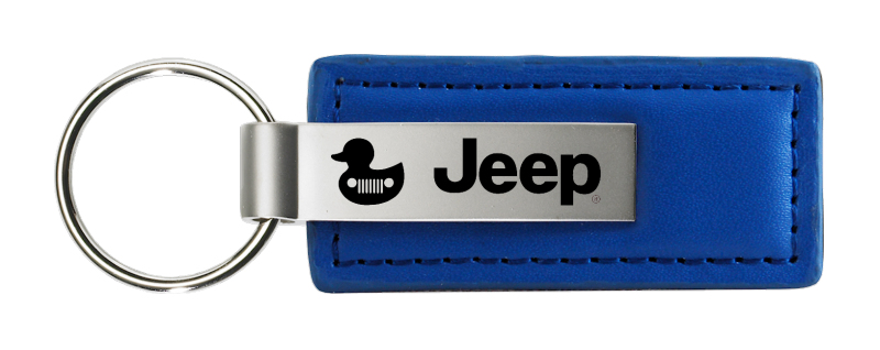 Jeep Duck Leather Key Fob - Blue