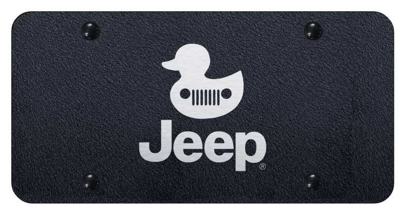 Jeep Duck License Plate - Laser Etched Rugged Black