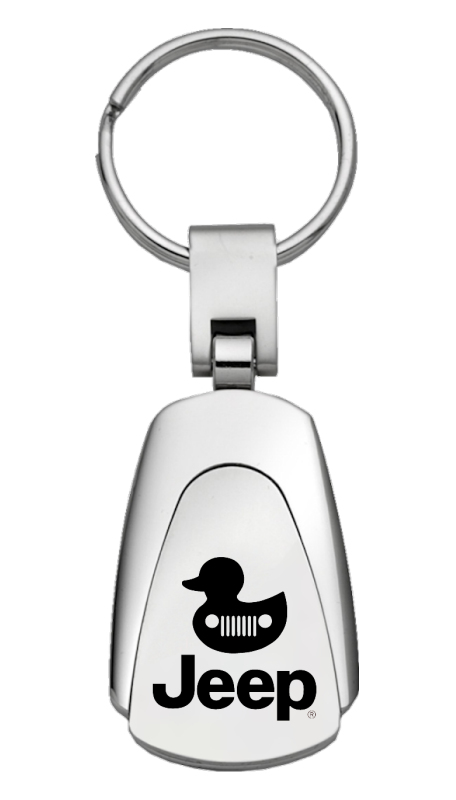 Jeep Duck Teardrop Key Fob - Silver