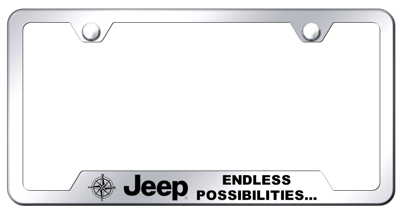 Jeep Endless Cut-Out Frame - Laser Etched Mirrored
