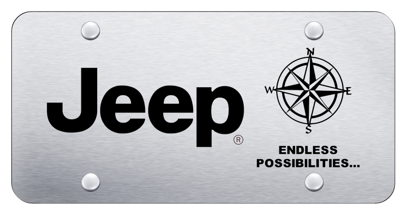 Jeep Endless License Plate - Laser Etched Brushed