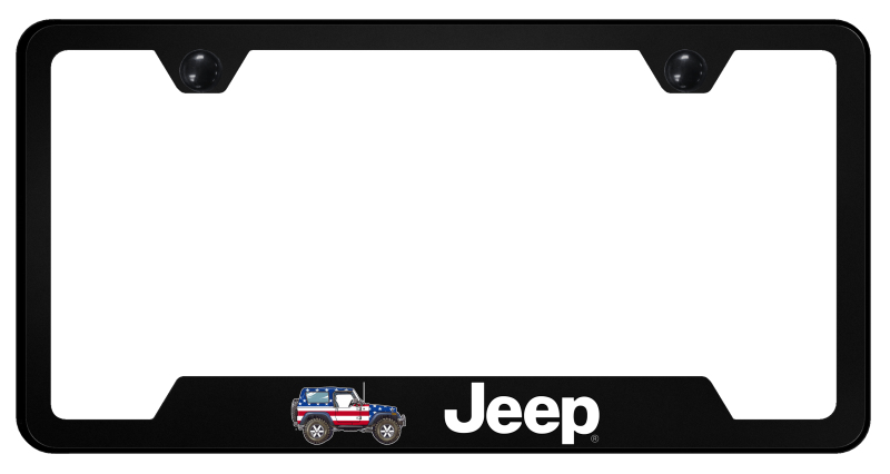 Jeep Flag Cut-Out Frame - UV Print on Black