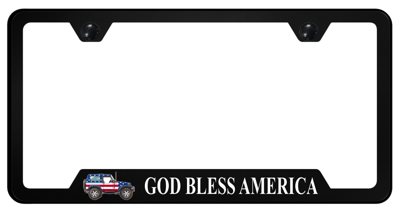 Jeep GBA Cut-Out Frame - UV Print on Black