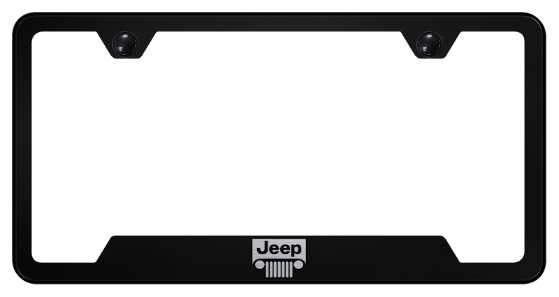 Jeep Grill Cut-Out Frame - Laser Etched Black