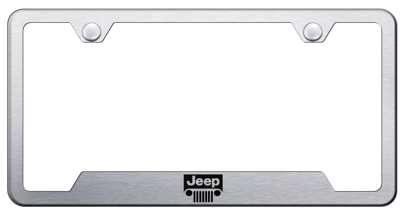 Jeep Grill Cut-Out Frame - Laser Etched Brushed