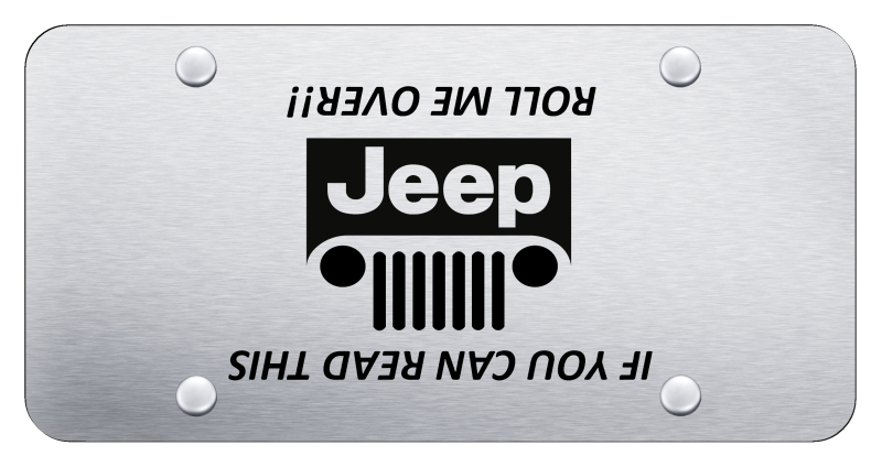 Jeep Grill (Roll) License Plate - Laser Etched Brushed