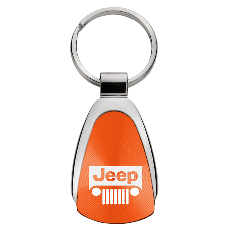 Jeep Grill Teardrop Key Fob - Orange