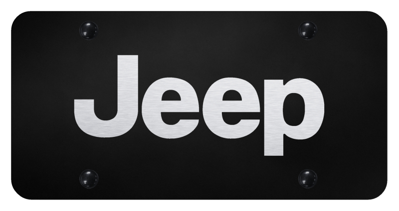 Jeep License Plate - Laser Etched Black