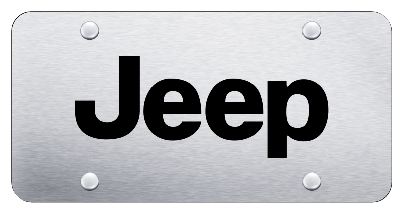 Jeep License Plate - Laser Etched Brushed