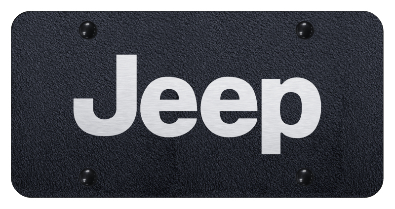 Jeep License Plate - Laser Etched Rugged Black
