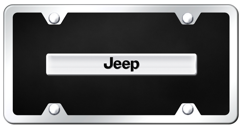 Jeep Name Acrylic Kit - Chrome on Black