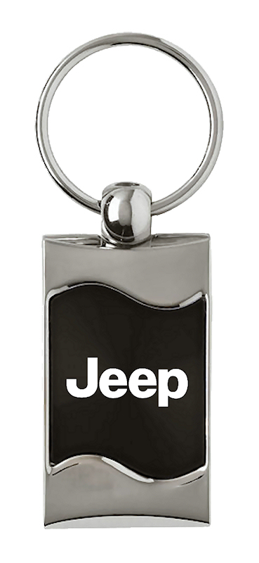 Jeep Rectangular Wave Key Fob - Black