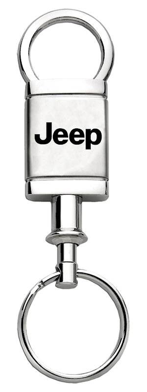 Jeep Satin-Chrome Valet Key Fob - Silver