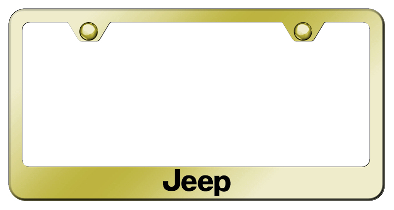 Jeep Stainless Steel Frame - Laser Etched Gold