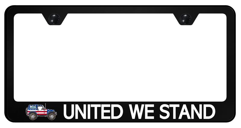 Jeep UWS Stainless Steel Frame - UV Print on Black