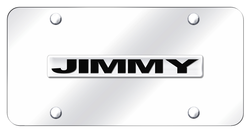 Jimmy Name License Plate - Chrome on Mirrored