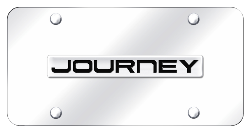 Journey Name License Plate - Chrome on Mirrored