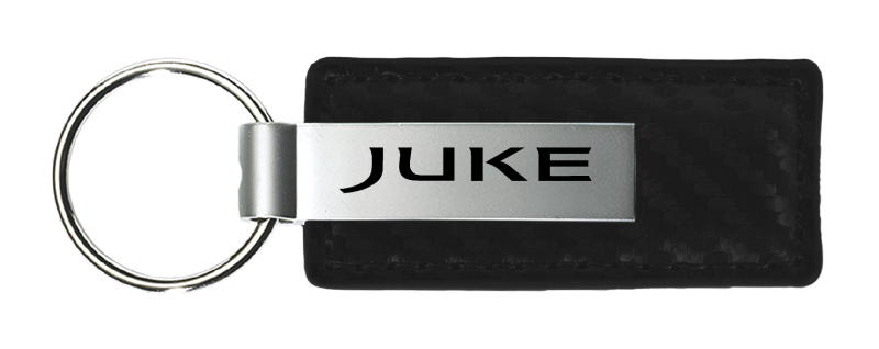 Juke Carbon Fiber Leather Key Fob - Black