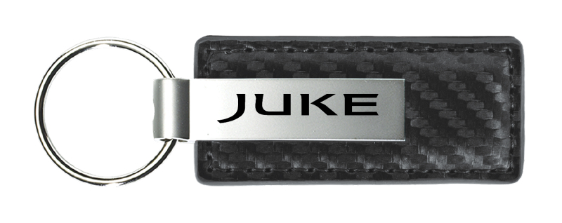 Juke Carbon Fiber Leather Key Fob - Gun Metal