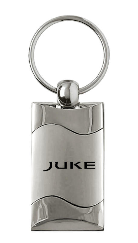 Juke Rectangular Wave Key Fob - Silver