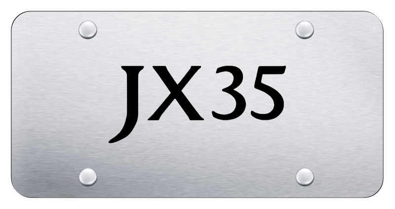 JX35 License Plate - Laser Etched Brushed