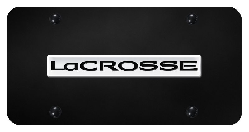 LaCrosse Name License Plate - Chrome on Black