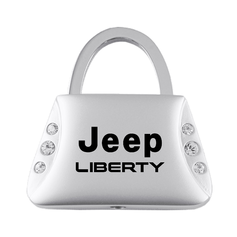 Liberty Jeweled Purse Key Fob - Silver
